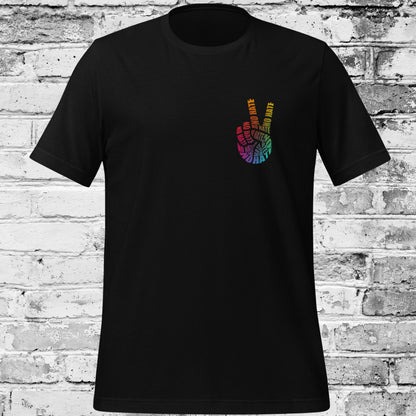 No Hate Peace Sign Shirt – Rainbow Anti-Hate Apparel