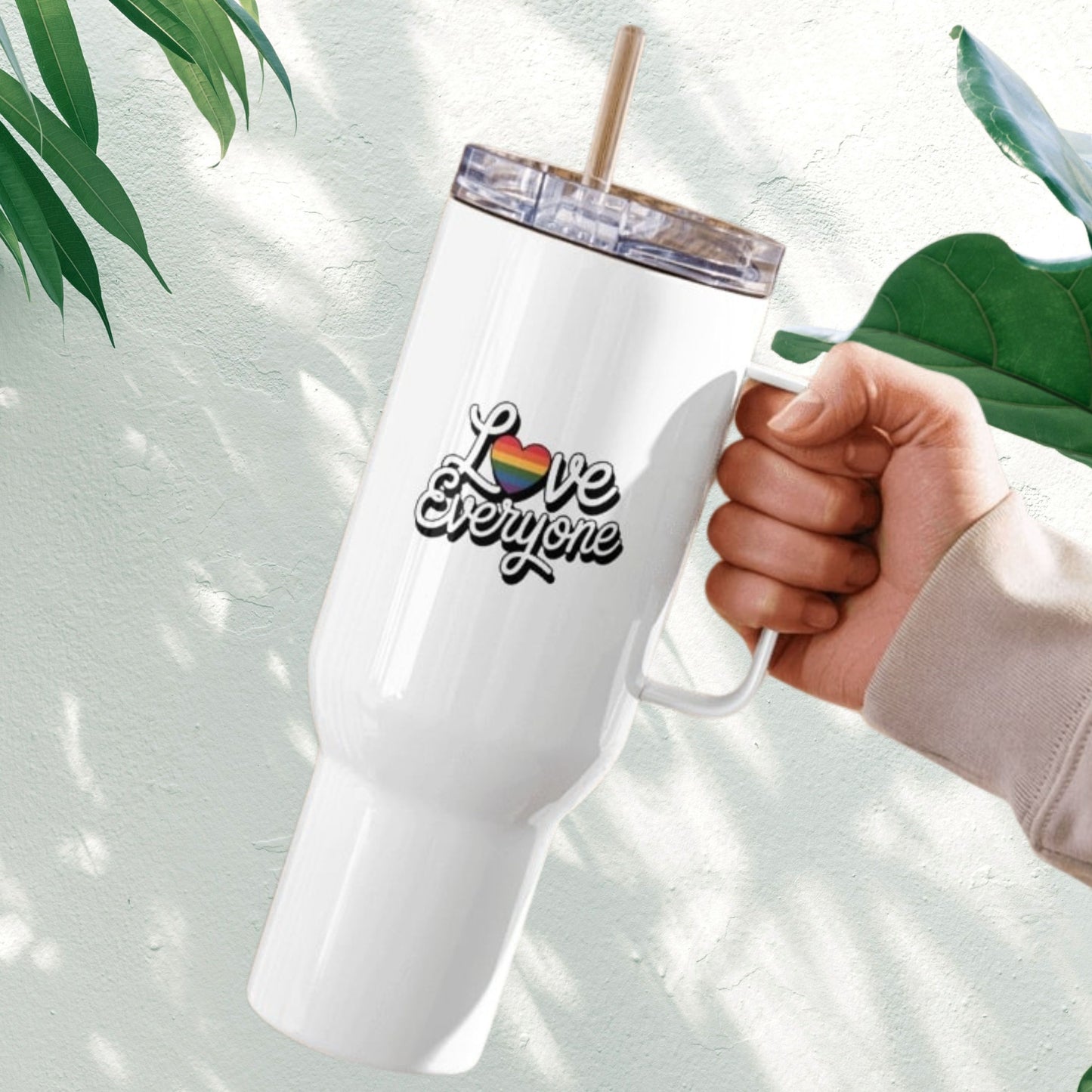 Love Everyone - Rainbow Heart Tumbler