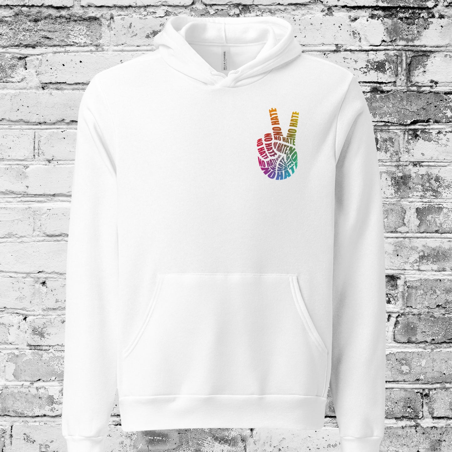 No Hate Peace Sign Shirt – Rainbow Anti-Hate Apparel