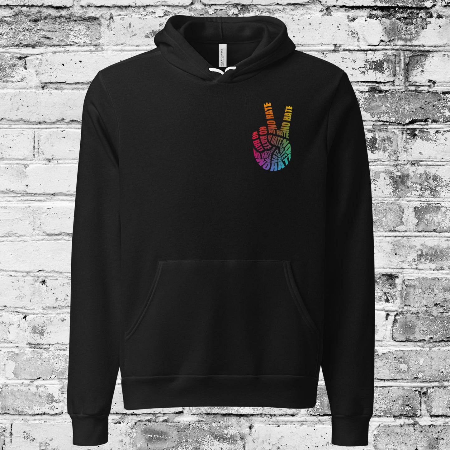 No Hate Peace Sign Shirt – Rainbow Anti-Hate Apparel