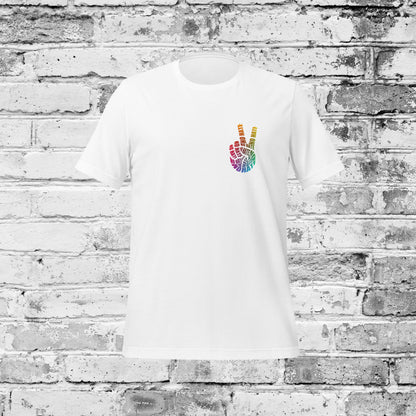 No Hate Peace Sign Shirt – Rainbow Anti-Hate Apparel