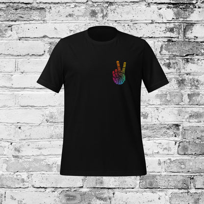 No Hate Peace Sign Shirt – Rainbow Anti-Hate Apparel