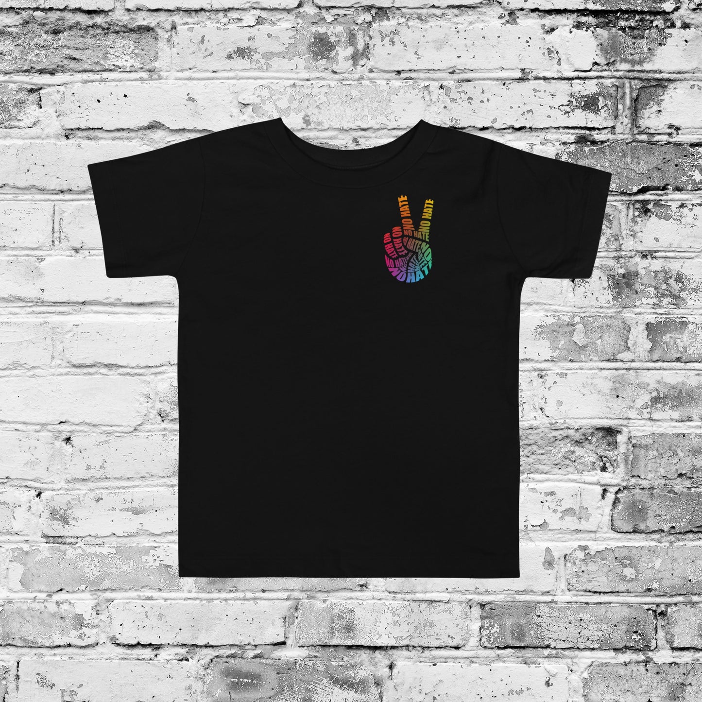 No Hate Peace Sign Shirt – Rainbow Anti-Hate Apparel