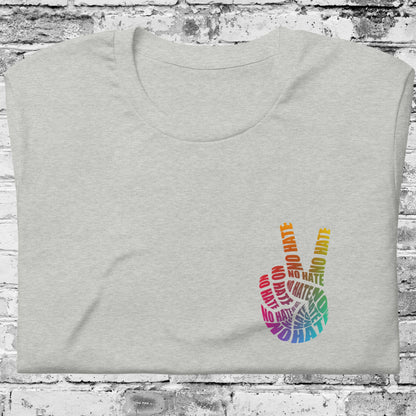 No Hate Peace Sign Shirt – Rainbow Anti-Hate Apparel